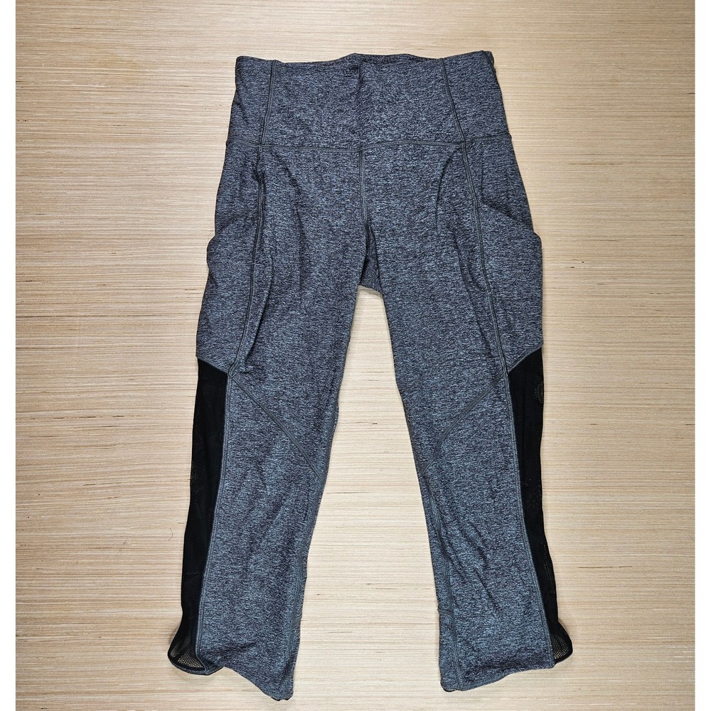 Lululemon Womens Leggings Measures 25x19.5" Charcoal Gray Pockets No Size Tag‎
